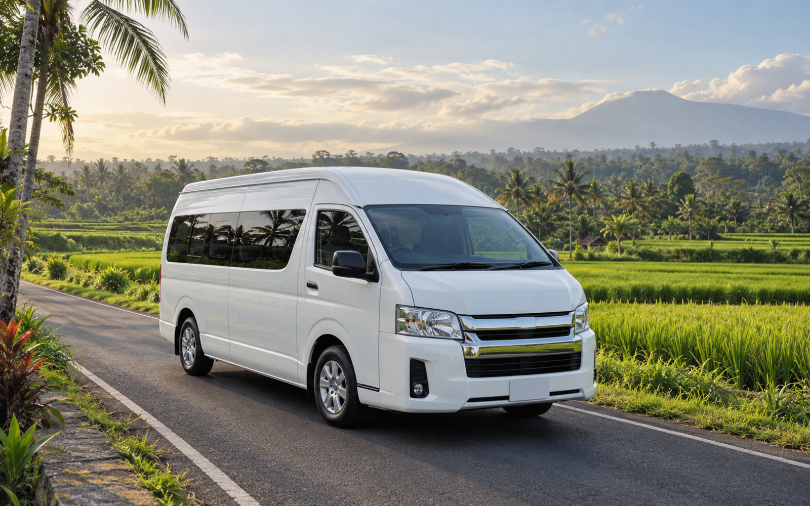 Private passenger van for group transfers in Bali